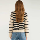NURiette Block Stripe Pullover caviar