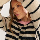 NURiette Block Stripe Pullover caviar