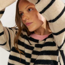 NURiette Block Stripe Pullover caviar