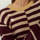NURiette Block Stripe Pullover fig