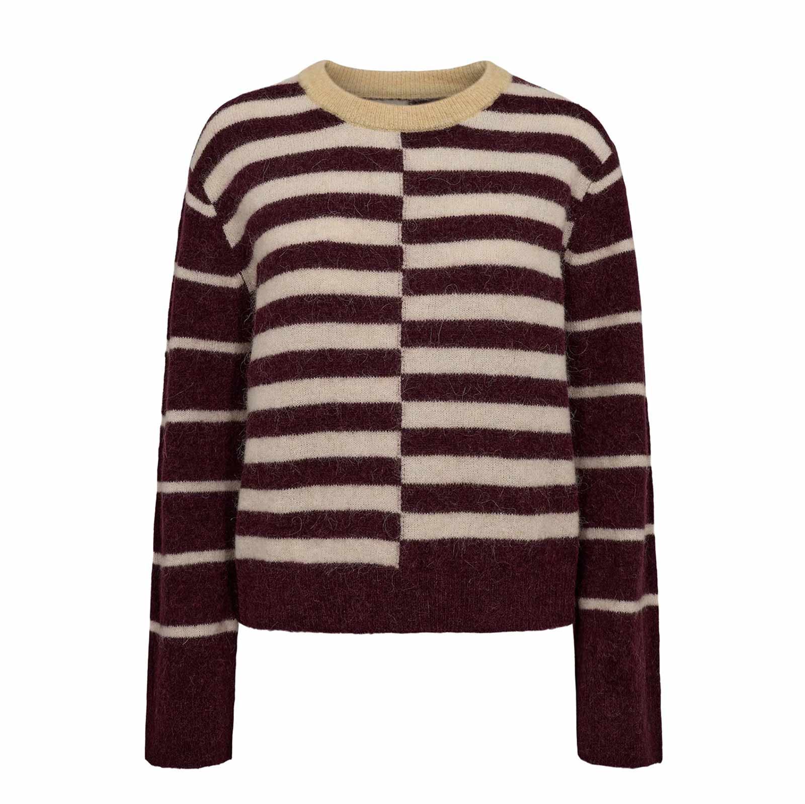 NURiette Block Stripe Pullover fig