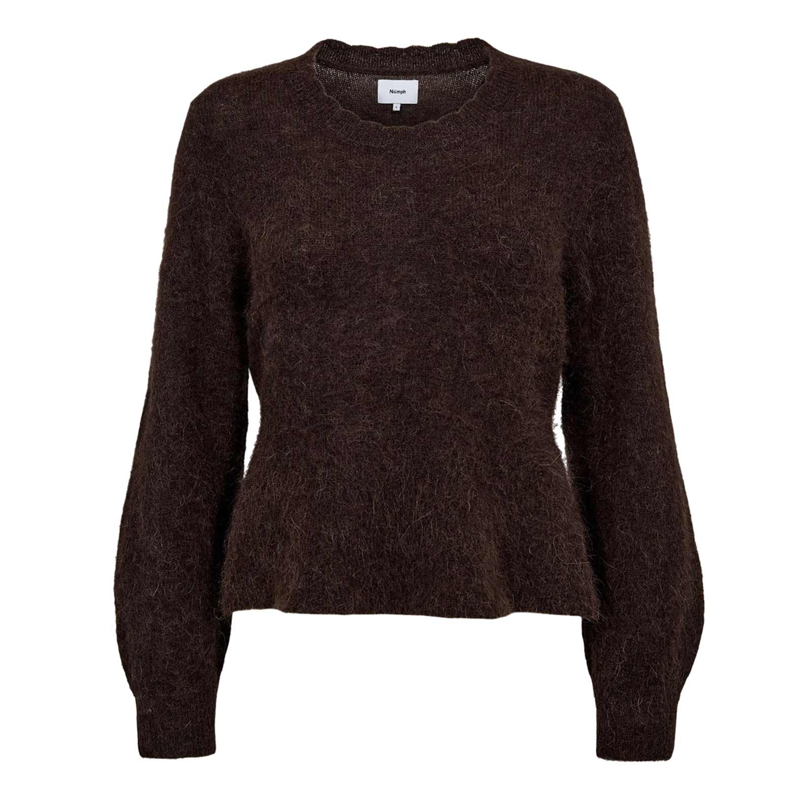 NUSuri Peplum Pullover black coffee