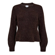 NUSuri Peplum Pullover black coffee