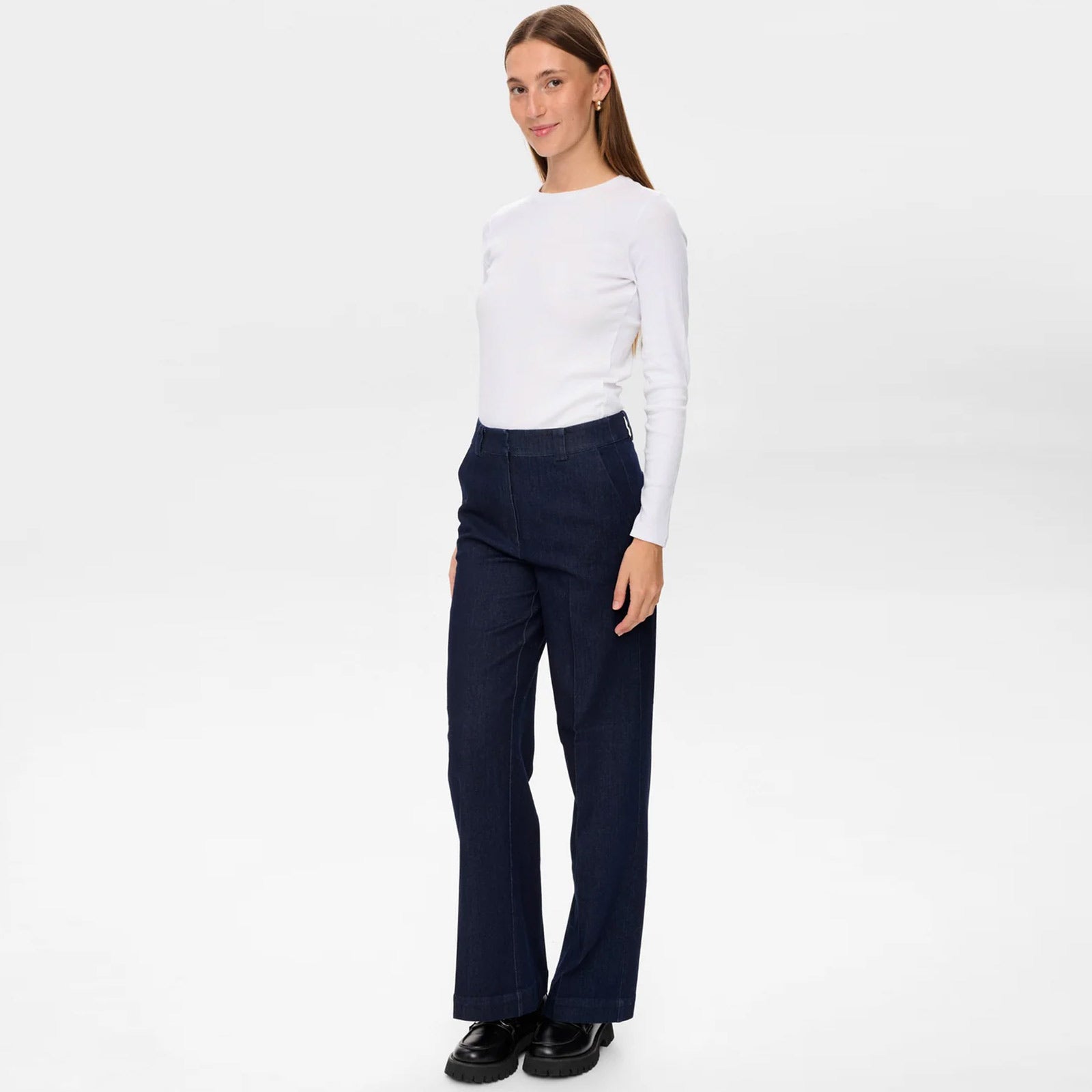 Nualetta Pants dark blue denim