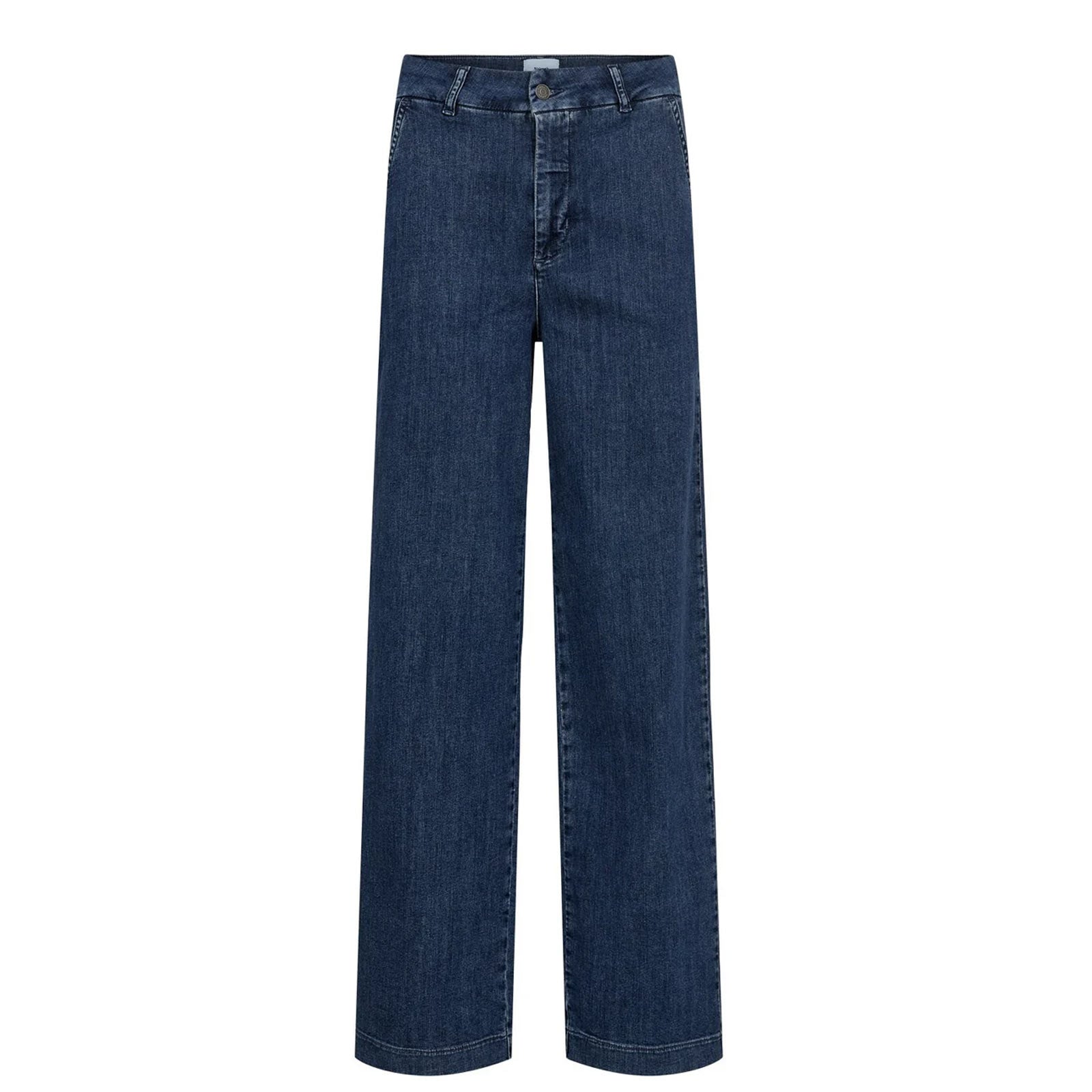 Nuamber HR Wide Jeans medium blue denim