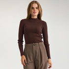 Nubia Lurex LS Pullover chocolate plum