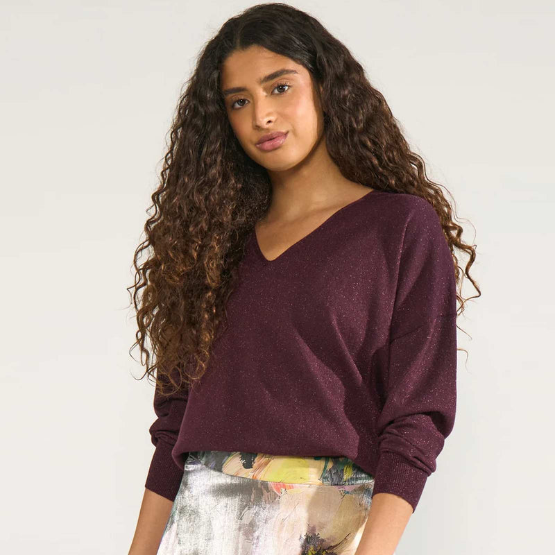 Nudayletta Lurex V-Neck Pullover fig
