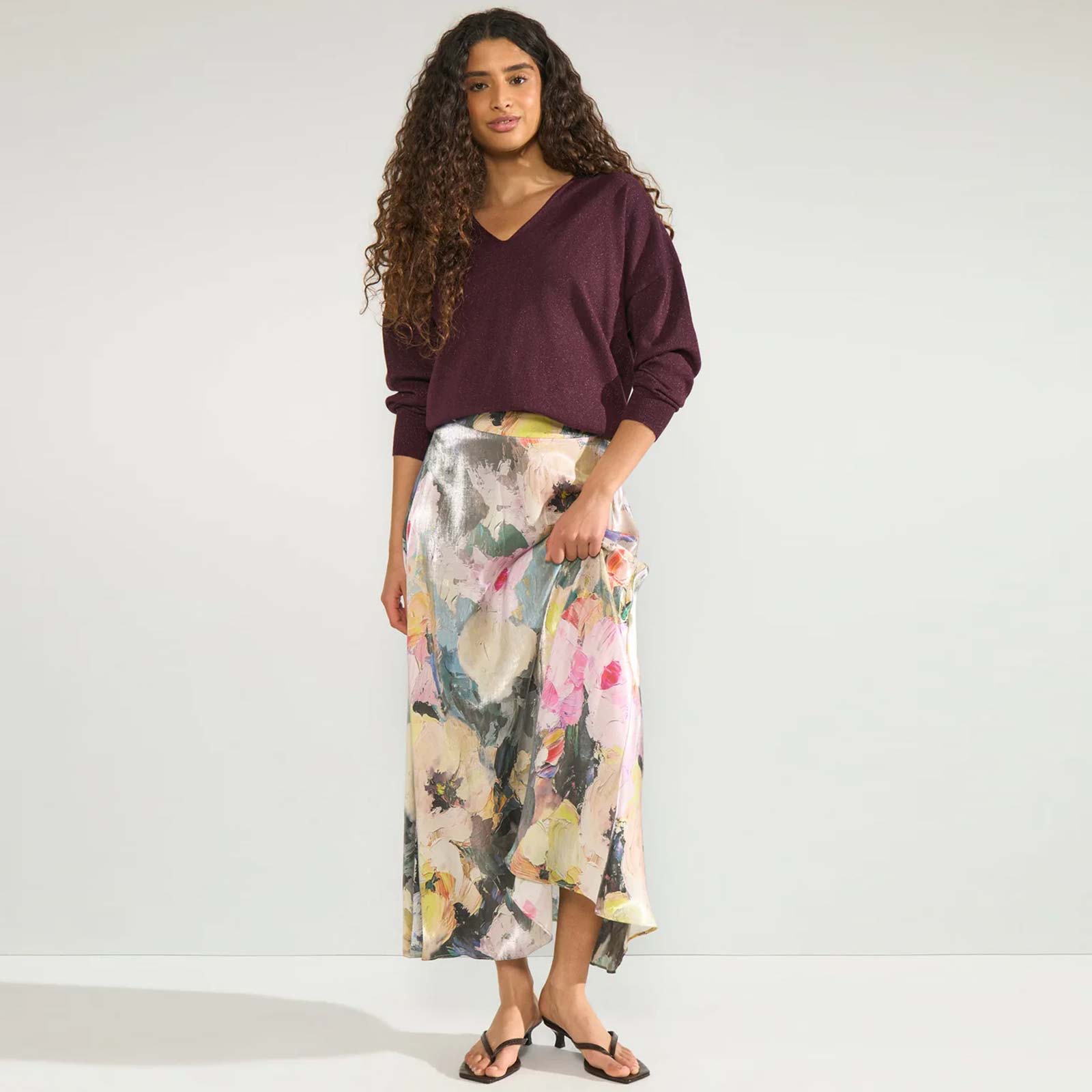 Nudayletta Lurex V-Neck Pullover fig