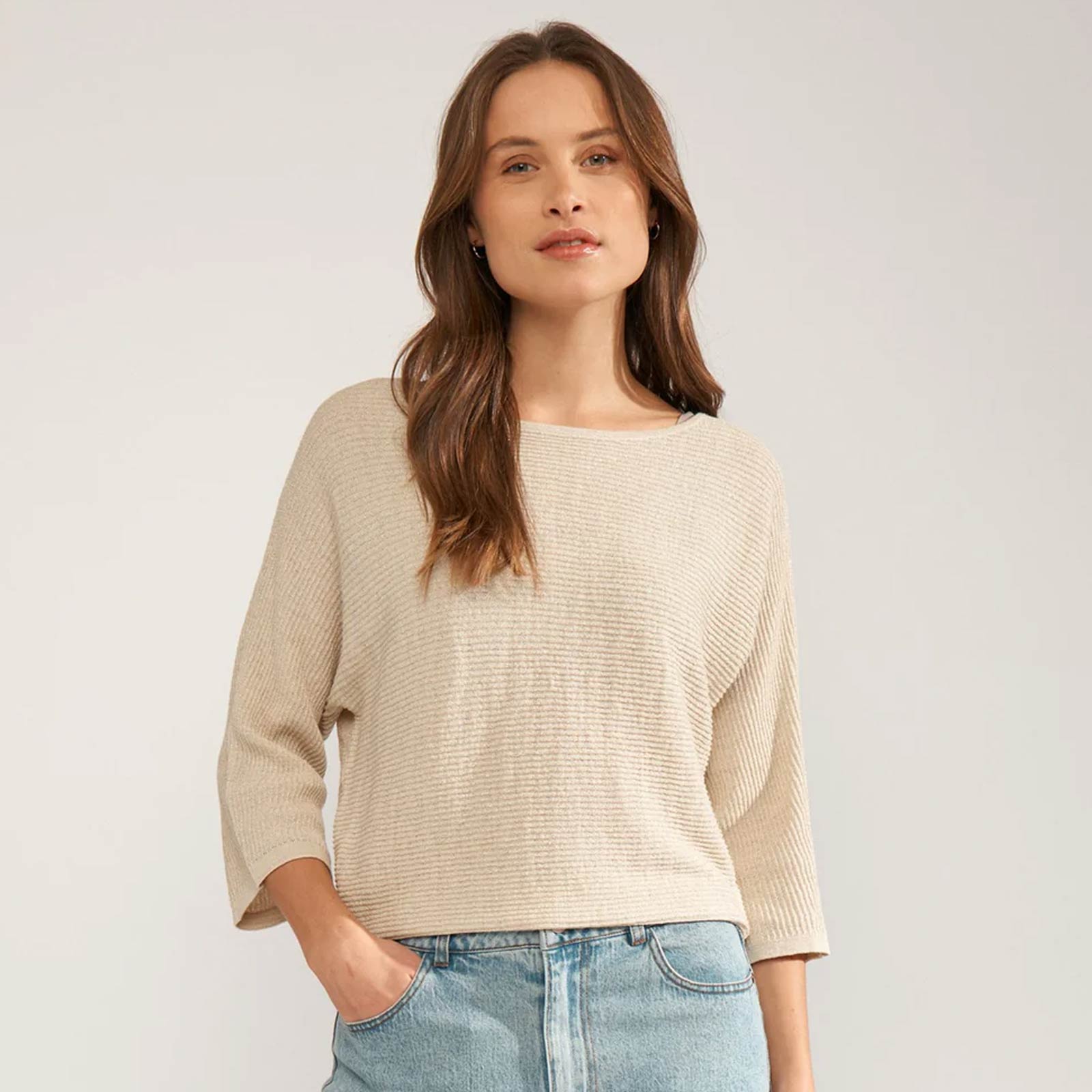 Nudinea Top whitecap gray