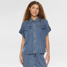 Nuelida Sleeveless Shirt snow washed denim Nümph