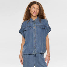 Nuelida Sleeveless Shirt snow washed denim Nümph