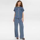 Nuelida Sleeveless Shirt snow washed denim Nümph