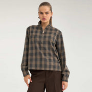 Nukamala Zip Shirt dark grey melange