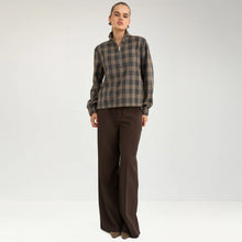 Nukamala Zip Shirt dark grey melange