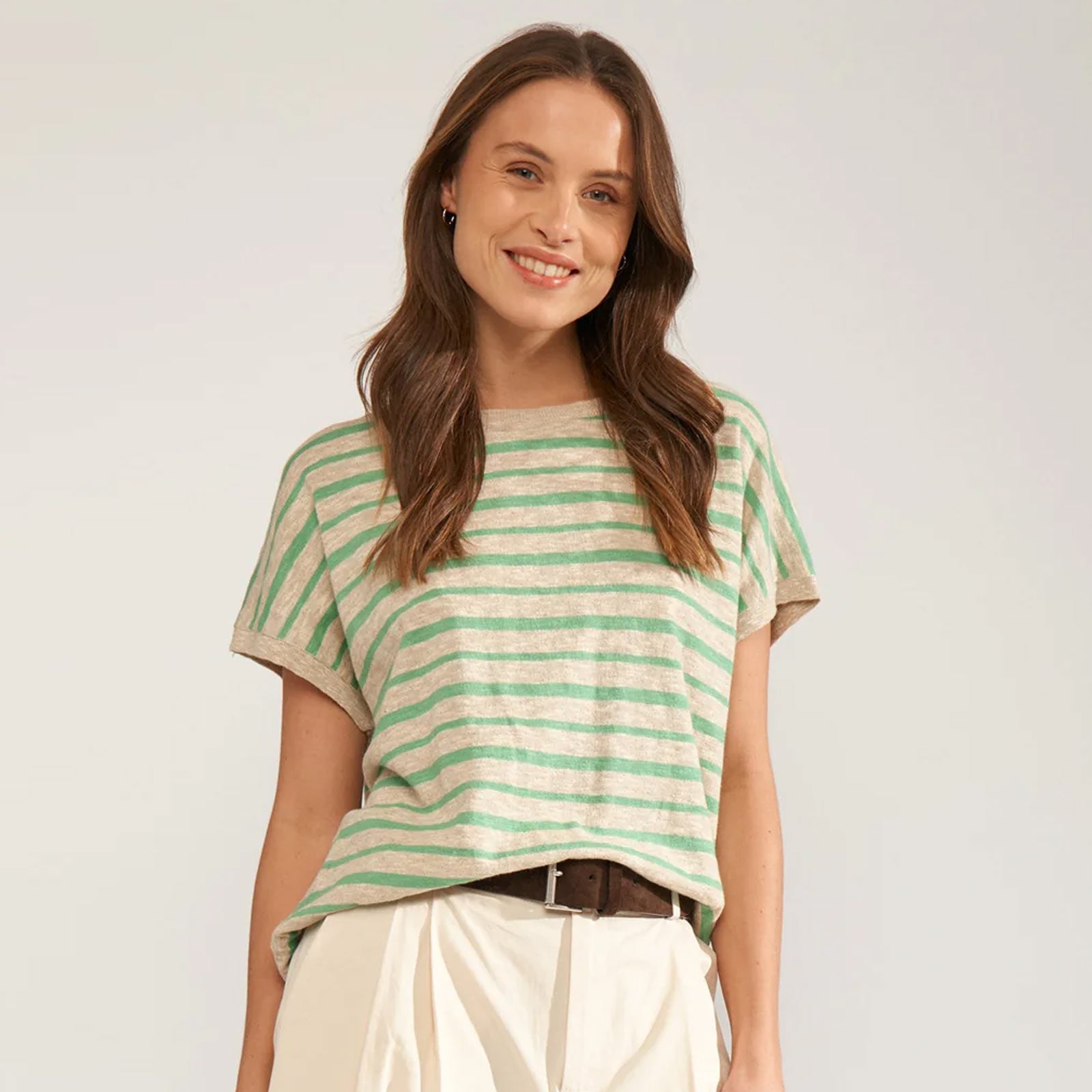 Nukiki Boatneck Pullover absinthe green Nümph