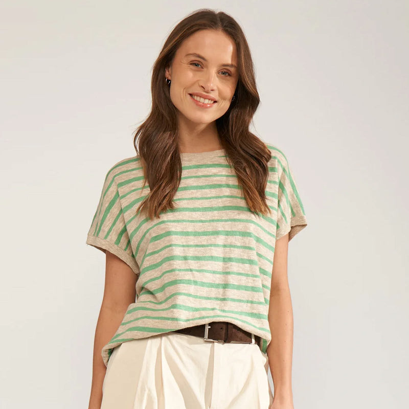 Nukiki Boatneck Pullover absinthe green Nümph