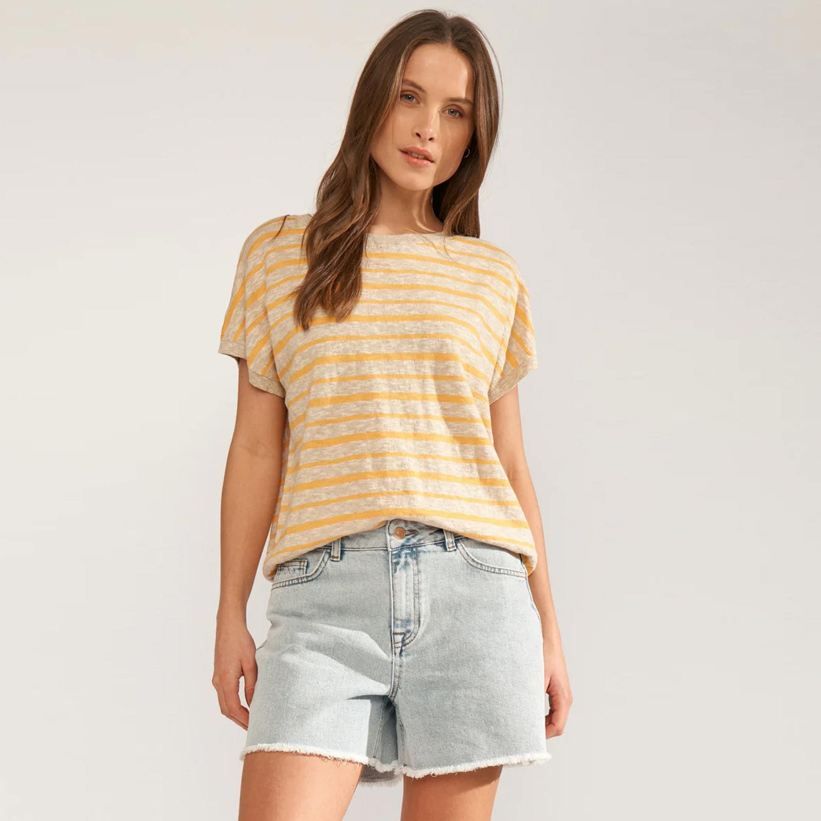 Nukiki Boatneck Pullover marigold Nümph