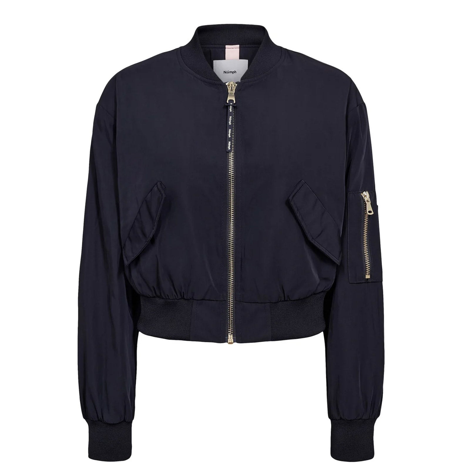 Numianna Cropped Bomber Jacket salute