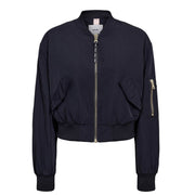 Numianna Cropped Bomber Jacket salute