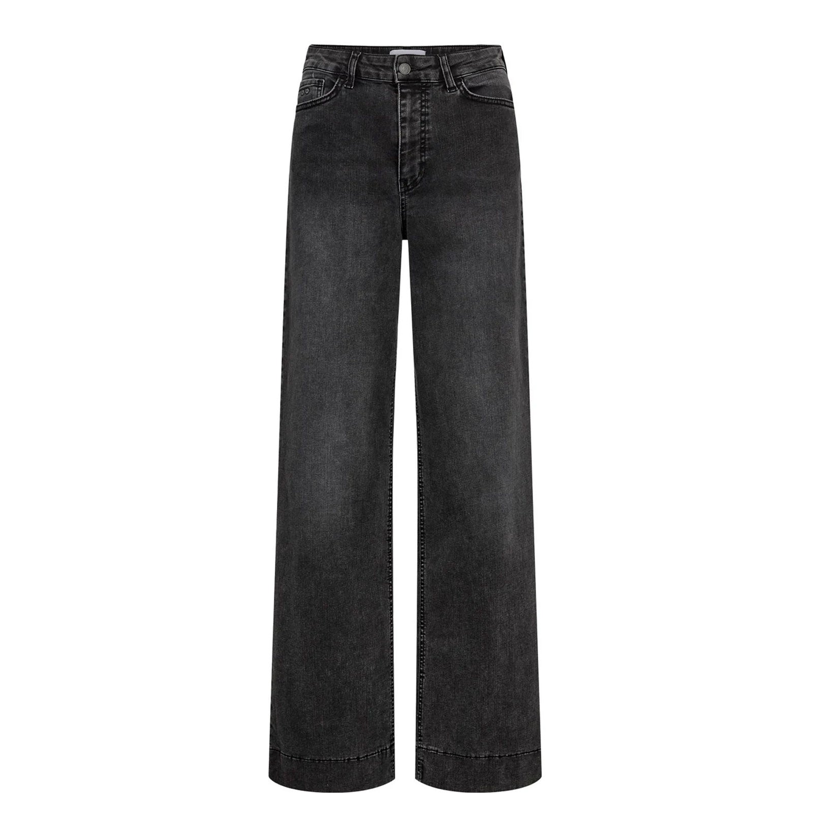 Nuparis HR Wide Jeans black washed denim