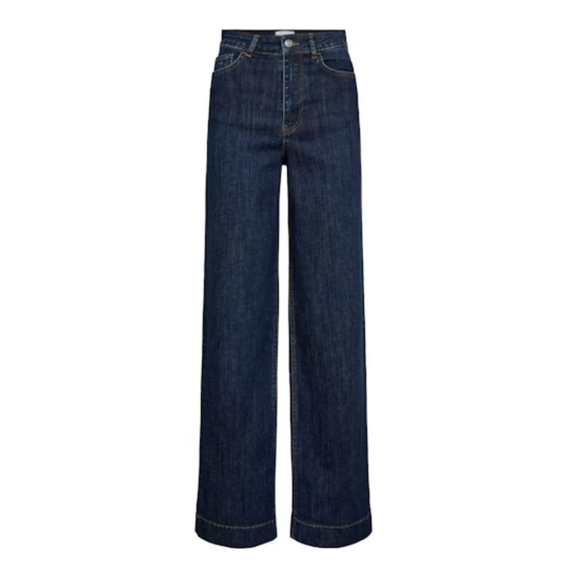 Nuparis HR Wide Jeans dark blue denim Nümph