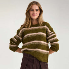 Nusalia Stripe Pullover fir green