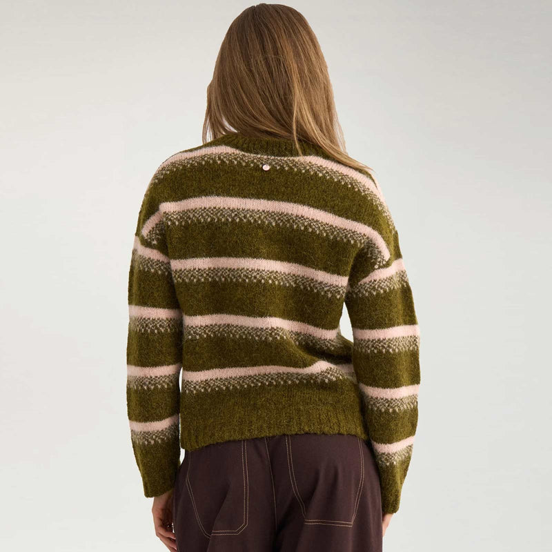 Nusalia Stripe Pullover fir green