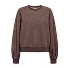 Nusalina Lurex Sweatshirt chocolate plum