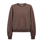 Nusalina Lurex Sweatshirt chocolate plum