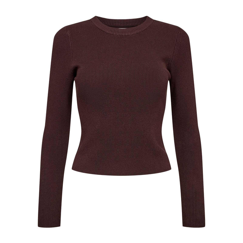 Nushelba Cropped Pullover chocolate plum