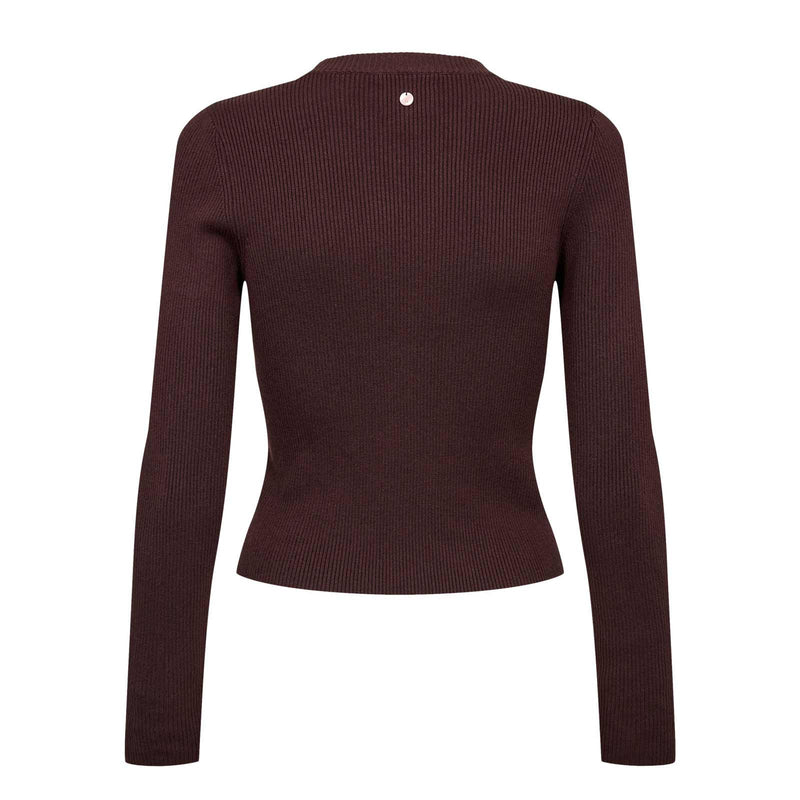 Nushelba Cropped Pullover chocolate plum