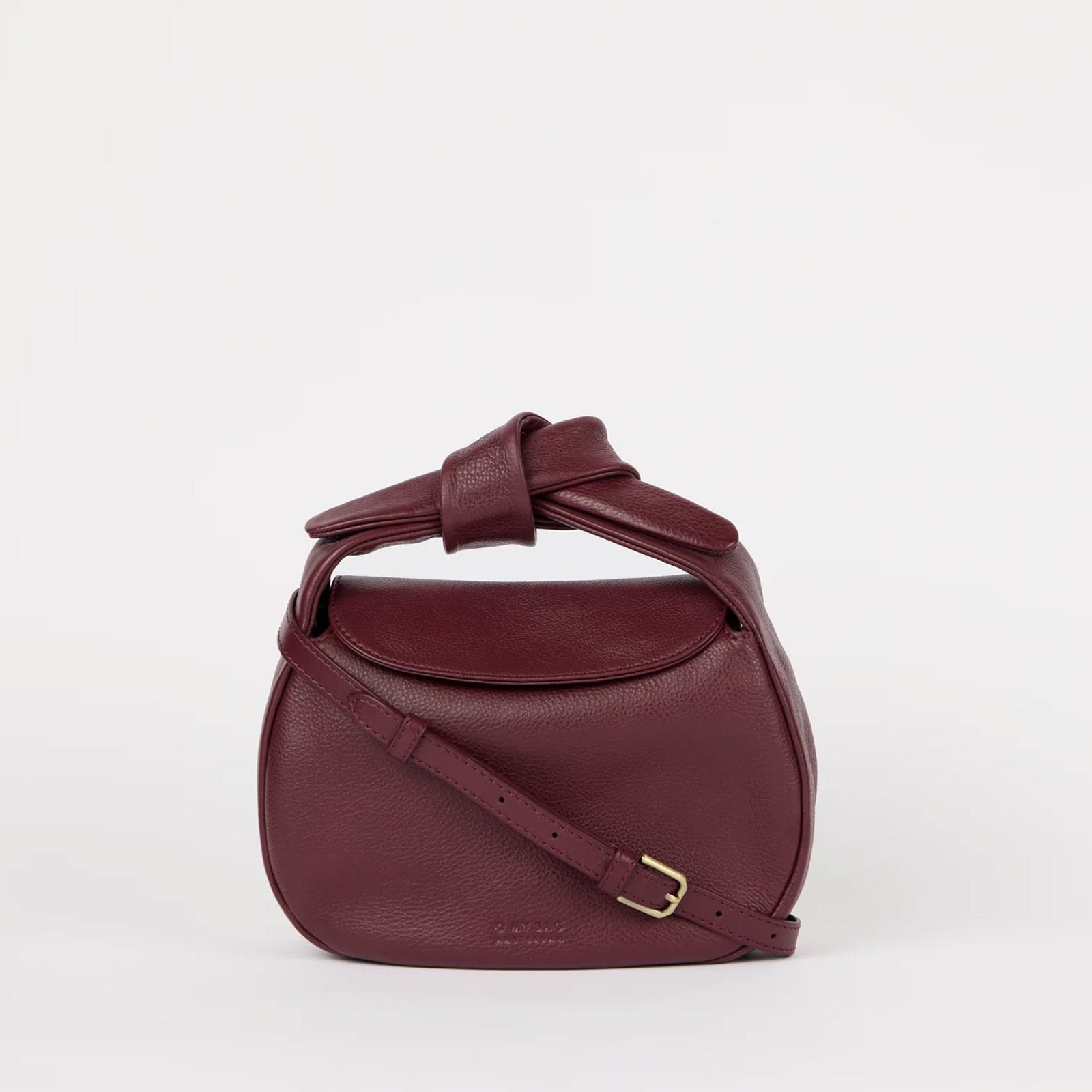 Coco Croissant Soft Grain Leather Bag dark cherry O My Bag