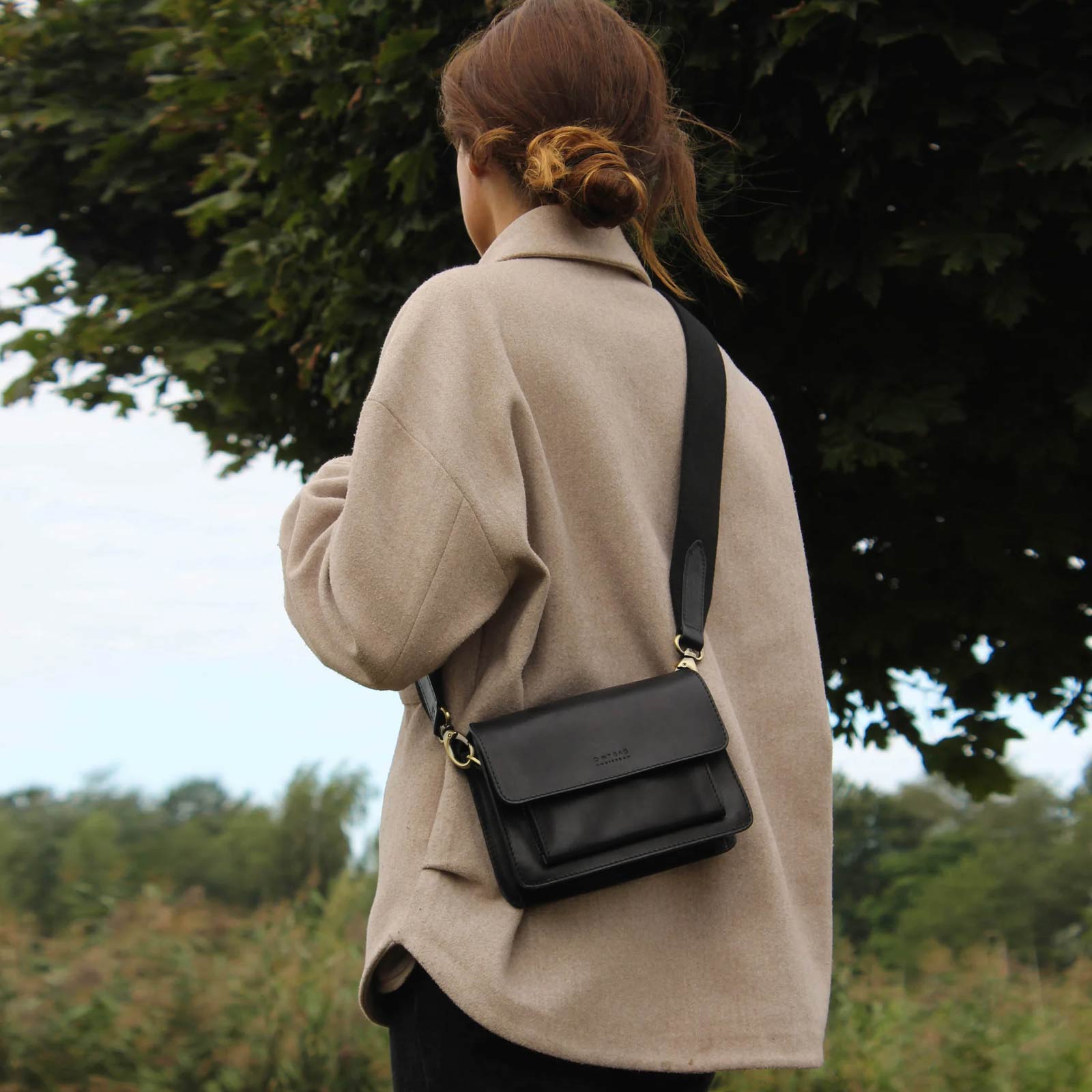 Harper Mini Classic Leather Bag black