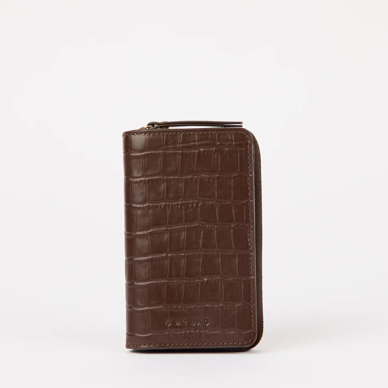 Jett Croco Leather Wallet chocolate O My Bag