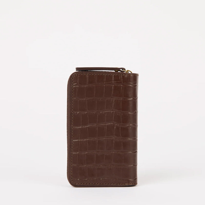 Jett Croco Leather Wallet chocolate O My Bag