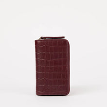 Jett Croco Leather Wallet dark cherry O My Bag
