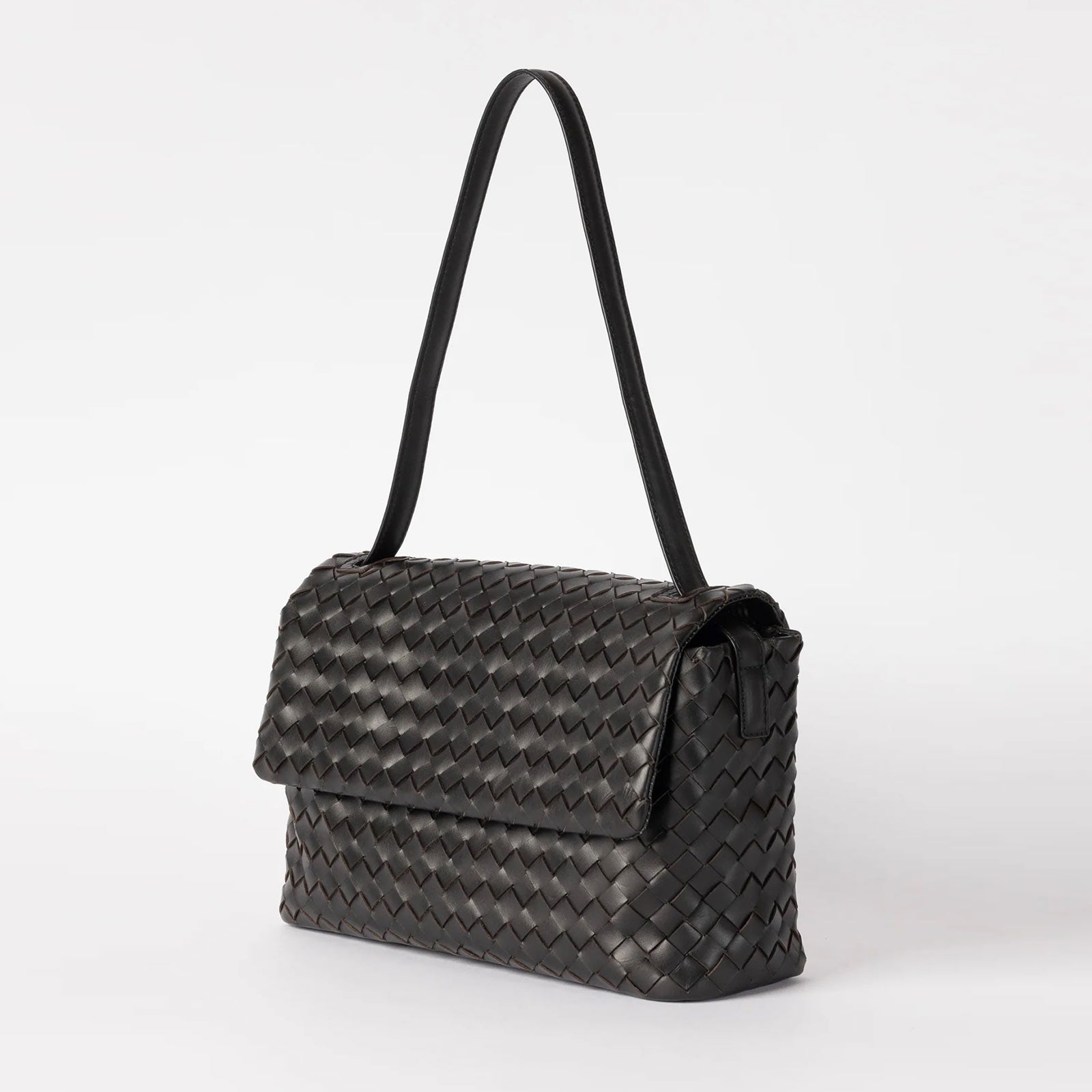 Kenzie Woven Classic Leather Bag black