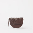 Laura Woven Leather Coin Purse chocolate O My Bag