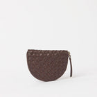 Laura Woven Leather Coin Purse chocolate O My Bag
