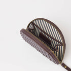 Laura Woven Leather Coin Purse chocolate O My Bag