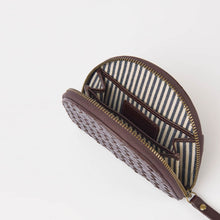 Laura Woven Leather Coin Purse chocolate O My Bag