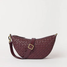 Leo Midi Woven Soft Grain Leather Bag dark cherry O My Bag
