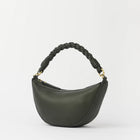 Leo Mini Twisted Handle Soft Grain Leather Bag moss