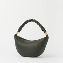 Leo Mini Twisted Handle Soft Grain Leather Bag moss