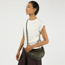 Leo Mini Twisted Handle Soft Grain Leather Bag moss