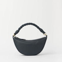 Leo Mini Twisted Handle Soft Grain Leather Bag universe blue