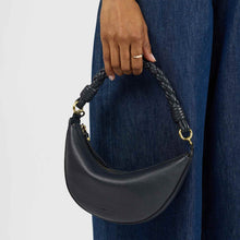 Leo Mini Twisted Handle Soft Grain Leather Bag universe blue