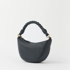 Leo Mini Twisted Handle Soft Grain Leather Bag universe blue