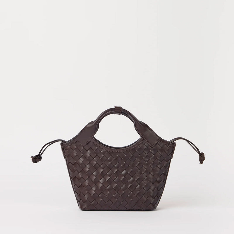Mara Mini Woven Leather Bag chocolate O My Bag