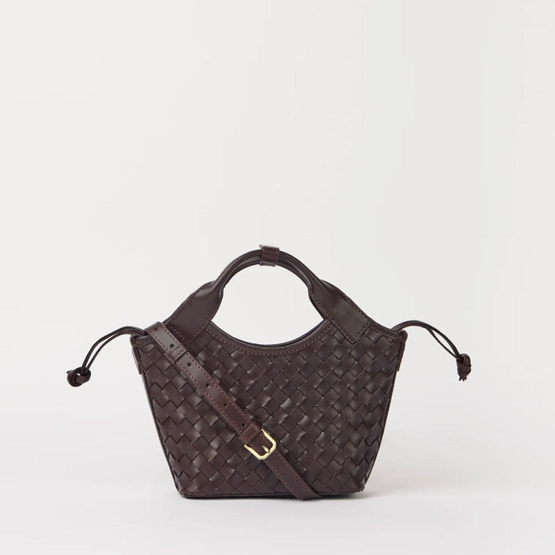 Mara Mini Woven Leather Bag chocolate O My Bag